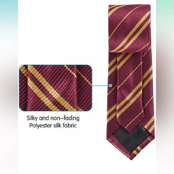 RESERVED FB GREAT FOR HARRY POTTER COSPLAY DRESS UP RED & GOLD TIE - Picture 5 of 16